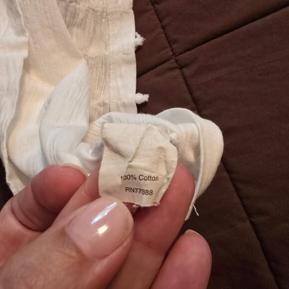 J Crew Ladies White Sleeveless Airy Tank Top w Front Ruffles Cotton S Small Good - Picture 12 of 13